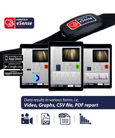 Buy Mindfield Esense Pulse Sensor | HRV Biofeedback & Pulse Frequency Training | Portable Chest Strap with App & Integrated Meditations - Buy Online on GoSupps.com