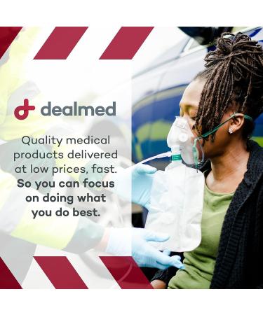 Dealmed Non-Rebreather Oxygen Mask - Adjustable Nose Clip, Clear Finish - Adult Size for Doctors, EMTs, Hospitals - First Aid Kit Essential - Buy Online on GoSupps.com