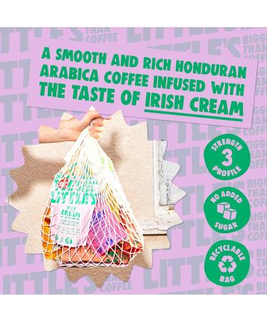 Little's Irish Cream Lot de 6 paquets de caf moulu aromatis la cr me irlandaise (6 sachets de 100 g) Caf moulu riche et lisse infus la saveur de vanille Convient aux v g taliens  - Buy Online on GoSupps.com