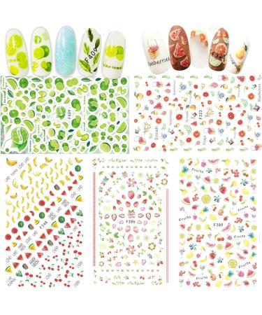 Nail Decoration 3D Fruits DIY Self-Adhesive Nail Art Nail Stickers Nail Art Decals Supplies(08) Style08 - Buy Online on GoSupps.com