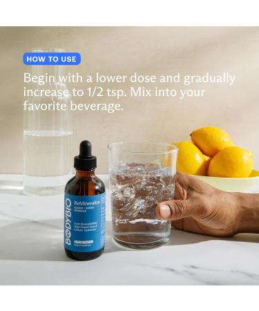 BodyBio ReMineralize - Concentrated Ionic Trace Minerals to Hydrate, Detox, and Revitalize Your Cells - Over 72 Bioavailable Trace Minerals for Rapid Absorption 4 Fl Oz - Buy Online on GoSupps.com