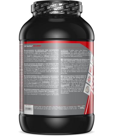 Frey Nutrition ISO WHEY 2300g - Low Fat Low Sugar Protein Powder | 25% BCAA Muscle Support Lactose-Free - Buy Online on GoSupps.com
