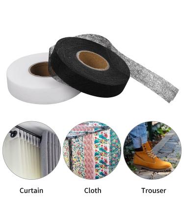 Prasacco 2 Rolls Hem Tape - Iron-On Hemming Tape for Pants - 60 Yards Each - Fabric Tape for Clothes - Black/White - Buy Online on GoSupps.com
