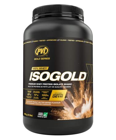 PVL ISOGOLD Grass Fed - Premium Isolate 100% Whey Protein Shake (900 g (pack of 1) Peanut Butter Chocolate Smash) Peanut Butter Chocolate Smash 900 g (Pack of 1)