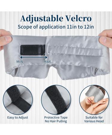 WLLHYF Silk Sleep Mask for Men and Women - Soft Cooling Eye Cover for Better Sleep - Adjustable Strap - Blackout Blindfold - Buy Online on GoSupps.com
