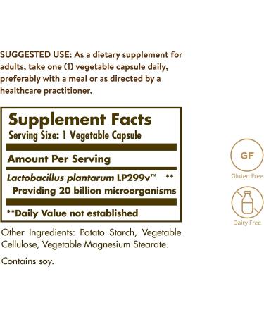 Solgar Probi 20 Billion â€“ 30 Vegan Vegetable Capsules for Digestive Health - Buy Online on GoSupps.com