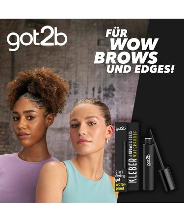 handle Got2b Brows & Edges Waterproof Glue 2in1 Brow Gel & Hair Mascara Water and Sweat Resistant 24 Hours Shelf Life Practical Eyebrow Brush 1600 ml 3er Pack - Buy Online on GoSupps.com