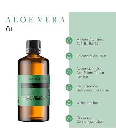 Oxxigena Aloe Vera Oil (Oleolith) - 250ml | Moisturizer Nutrient Supplier Vegan & GMO-Free - Hydrates Skin & Strengthens Hair - Buy Online on GoSupps.com