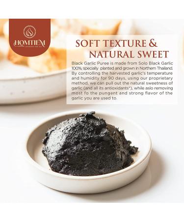 Homtiem Black Garlic Puree 5.29 Oz - 100% Solo Black Garlic, High in Antioxidants, Ready-to-Eat Snack, Healthy Superfood - Buy Online on GoSupps.com