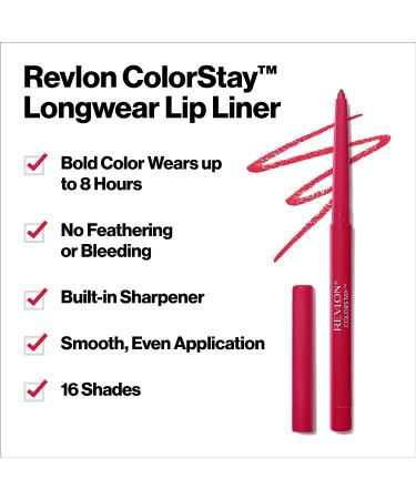 Revlon Colorstay Lip Liner in Blush 680 - Longwear Rich Lip Pencil with Sharpener for Smooth Application | 1 Count - Buy Online on GoSupps.com