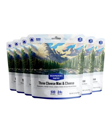 Backpacker's Pantry Three Cheese Mac & Cheese - Freeze Dried Backpacking & Camping Food - Emergency Food - 24 Grams of Protein, Vegetarian Pouch (1 - Count)