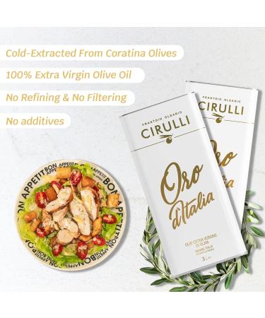  Frantoio Oleario Cirulli Cirulli Italian extra virgin olive oil cold-pressed EVO (2 x 3 Liters) - Buy Online on GoSupps.com
