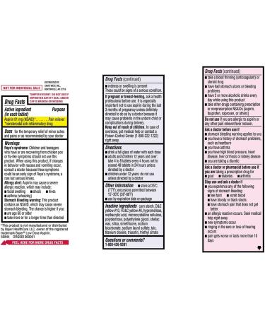 Member's Mark 81 mg Aspirin 730 ct - Low Strength Pain Relief - Buy Online on GoSupps.com