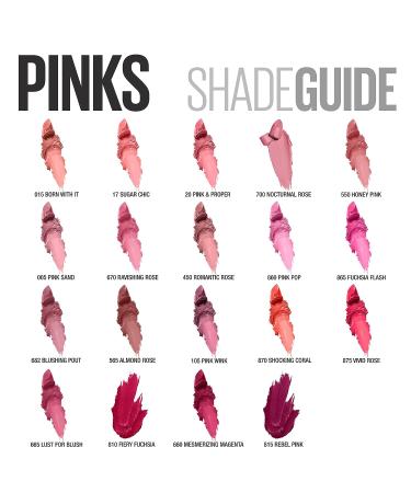 Maybelline Color Sensational Lipstick - Matte Finish, Hydrating Lip Color in Nude, Pink, Red, Plum - Blushing Pout, 0.15 oz (Packaging May Vary) - Buy Online on GoSupps.com