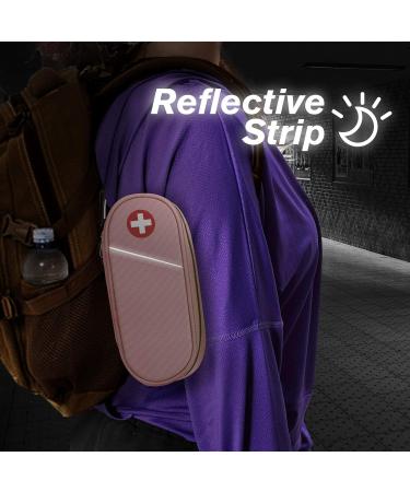 Sithon Epipen Medical Carrier Bag - Portable Emergency Organizer for 2 Epipens Inhalers & Allergy Medicine Essentials (Pink) | Buy Internationally - Buy Online on GoSupps.com