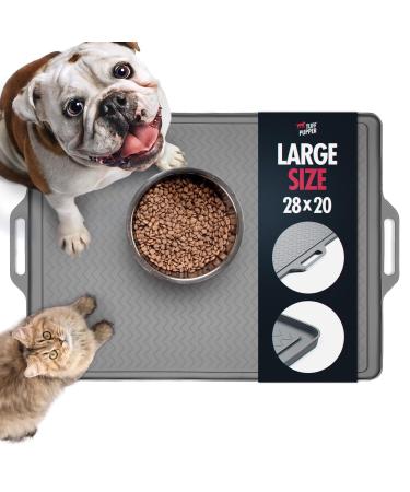 Tuff pupper 70 x 50 cm large waterproof feed mat for pets pouring increased edges from pouring easily cleaning dishwasher -safe keeping food and water from the floor non -slip large - 70 x 50 cm - Buy Online on GoSupps.com