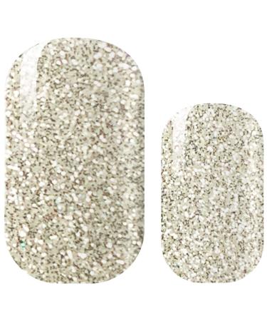 Avoa Beauty nail film -"Champagne Problems" champagne cream white silver glitter multi -colored design 16 thin self -adhesive long -lasting nail wraps