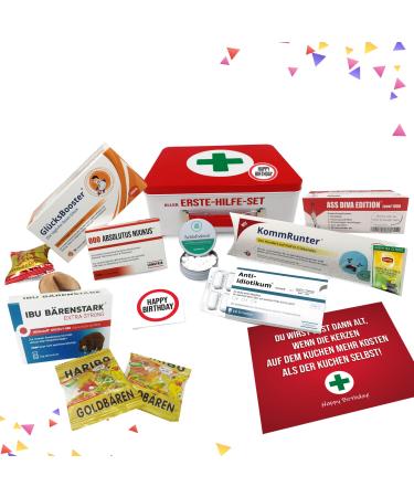 Longfair birthday present - all first aid set gift box funny sanikast |The original |Birthday joke articles (German)