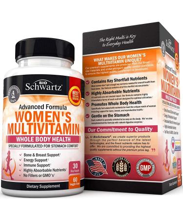 BioSchwartz Advanced Women's Multivitamin - 60 Veggie Caps for Optimal Health - Buy Online on GoSupps.com