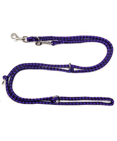 Dogeline Double leash Practice line for medium dogs up to 45 kg over 39 colors very stable (3.50 m black purple) 3.50 m black purple
