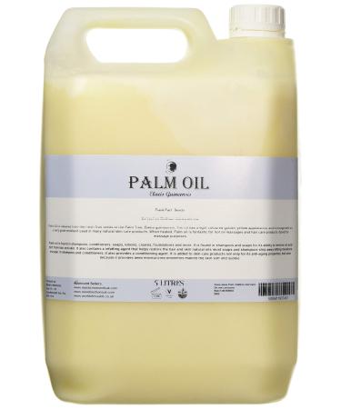 Mystic Moments |Palm carrier oil 5 liter - Bought from RSPO -certified source - pure & natural oil Perfect for hair face nails aromatherapy massage and oil thinning vegan GVO
