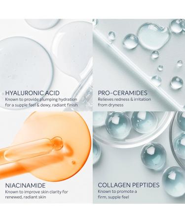 Dove Cream Serum with Hyaluronic Acid & Hydration | Pro-Ceramides Niacinamide & Collagen Peptides for Extra Dry Skin - 8 oz International Shipping - Buy Online on GoSupps.com