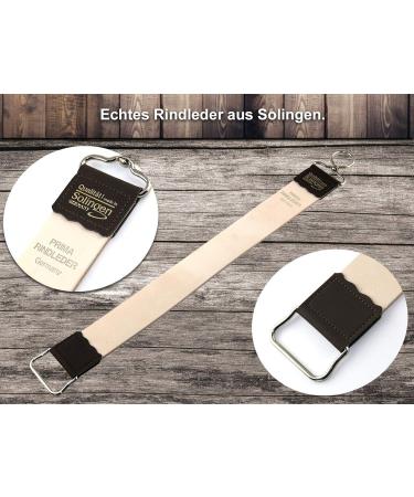 High-Quality Razor Set Solingen - Black Razor with Gold Etching | Beginner & Professional | Real Leather | Made in Germany - International Shipping - Buy Online on GoSupps.com