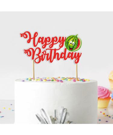 Seyal Watermelon Happy Birthday Cake Topper