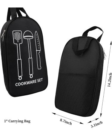 Stainless Steel Camping Cooking Utensils Set - 16 PCS BBQ Cookware Gear for Travel, RV, Picnic - Portable Kitchen Accessories - Buy Online on GoSupps.com