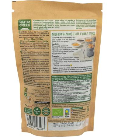 ALMOND LABORATORY NaturGreen Organic chia seeds organic seeds fiber source rich in omega 3 glutenfree vegan packaging 12 x 250 g - Buy Online on GoSupps.com