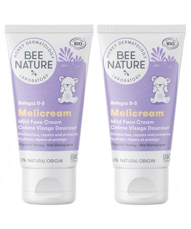 Bee Nature - Baby Face Moisturizer - Organic Honey - Relieve Eczema - Softness Repair - 100% Natural - Suitable for Newborns with Dry and Sensitive Skin - 2 Pieces (2 * 50ml)