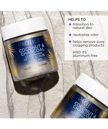 Pacifica Coconut & Charcoal Underarm Detox Scrub 7 oz | Natural Odor Control & Skin Care - Buy Online on GoSupps.com
