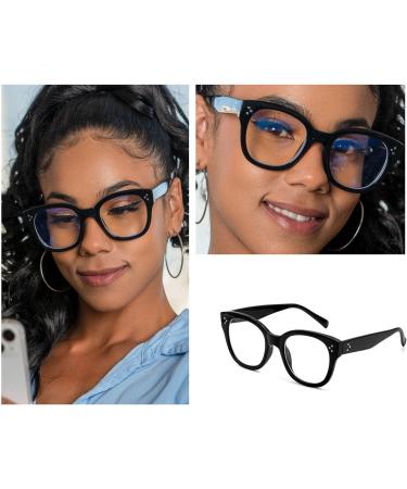 Shop Bold Frame Oversized Blue Light Glasses for Women - Stylish Round Computer Frames in Red | International Shipping - Buy Online on GoSupps.com