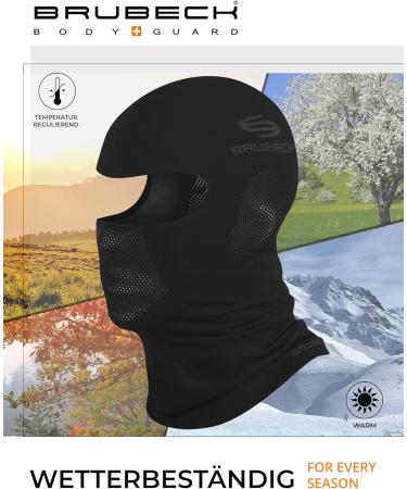 Brubeck Storm Hood for Ladies & Men | Balaclava & Ski Mask | Wind & Motorcycle Face Mask Black S-M - Best for Outdoor Sports - Buy Online on GoSupps.com