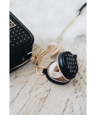 Chelsea + Cole Studded Pacifier Case with Clip | Itzy Ritzy Charm Pod | Holds 2 Pacifiers | Black Sweetheart Print Interior - Buy Online on GoSupps.com