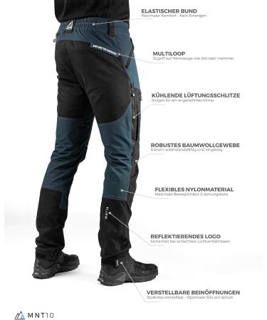 MNT10 Ocean Blue Hiking Pants for Men - Lightweight Breathable Water-Repellent Outdoor Gear with Practical Pockets & Robust Seams - Buy Online on GoSupps.com
