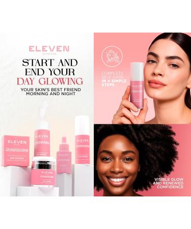 Eleven Skincare The Solution Facial Care Kit 4-Step Routine with Cleanser Toner Face Serum & Moisturizer Anti Aging Serum with Vitamin C Skin Exfoliating Face Wash for Women - Buy Online on GoSupps.com