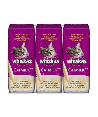 WHISKAS CATMILK PLUS Drink for Cats and Kittens 6.75 Ounces (Eight 3-Count Boxes)