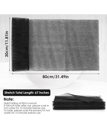 Sibba African Net Long Bath Sponge - Exfoliating Shower Body Scrubber for Daily Use (Black) - Buy Online on GoSupps.com