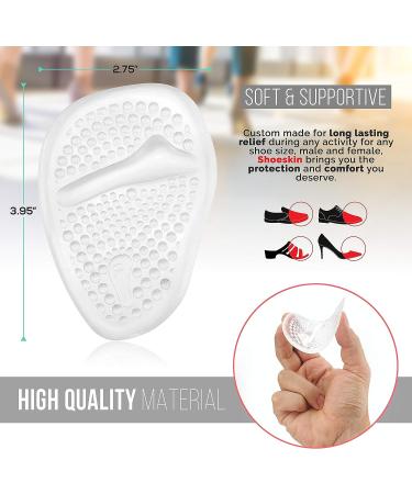 Clear Metatarsal Pads for Women & Men - Pain Relief Cushions for High Heels - Comfortable & Nonslip Design - Buy Online on GoSupps.com