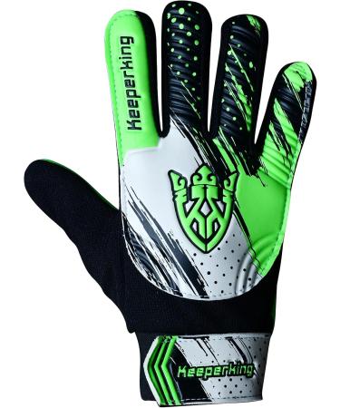 Keeperking Clawxen Goalkeeper Gloves for Kids | Junior Football & Soccer Gloves for Ages 3-7 | Boys & Girls Green - Buy Online on GoSupps.com