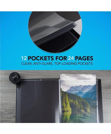 Itoya ProFolio Expo 14x17 Black Art Portfolio Binder | 24 Plastic Sleeves | Presentation Book for Artwork Display and Storage - Buy Online on GoSupps.com