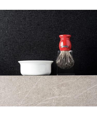 Plisson 4-Piece Shaving Set - Pearl Red Brush Shaving Bowl & Soap - Premium Wet Shaving Kit - Made in France - Buy Online on GoSupps.com