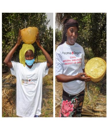 Raw African Shea Butter 1 lb - Pure Unrefined Moisturizing for Skin Hair & Face - Grade A Yellow/Gold & Black Soap - Buy Online on GoSupps.com