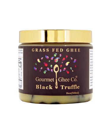 Gourmet Ghee Co. - Black Truffle Ghee Clarified Butter - Grass-Fed, Pasture-Raised, Non-GMO, Lactose & Casein Free, All-Natural Ingredients (Black Truffle, 16 OZ)