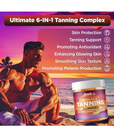 duwhot Astaxanthin Gummies Sugar Free Astaxanthin for Women & Men Tanning Support Enhanced with Lycopene & Beta Carotene Vegan Orange Flavor 60 Chewables - Buy Online on GoSupps.com