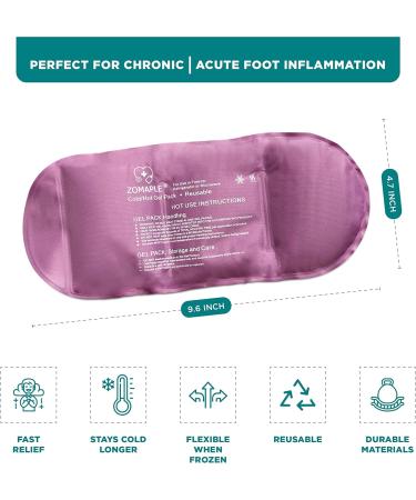 Zomaple Purple Gel Pack for Cold Therapy Socks - Pain Relief for Plantar Fasciitis & More - Buy Online on GoSupps.com
