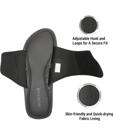 NORTIV 8 Men's Slide Sandals - Comfortable Lightweight Beach Shoes (Size 11, Black) - Buy Online on GoSupps.com