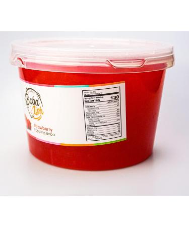 Boba Lish Popping Boba Pearls for Bubble Tea - 2.1kg | Strawberry | Bursting Pearls Bubble | Real Fruit Juice For Dessert Smoothie | 100% Vegan & Glutenfree No Artificial Colours - Buy Online on GoSupps.com