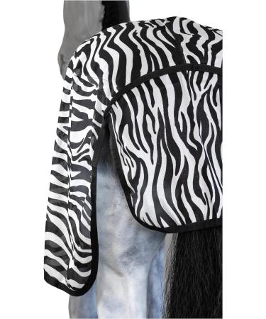 RL24 Zebra Flying Ceiling - Tear-Resistant Horse Blanket for Insect Protection | Fine-Meshed Outdoor WeideDecke | Extra Long Pages - 145cm Black and White - Buy Online on GoSupps.com